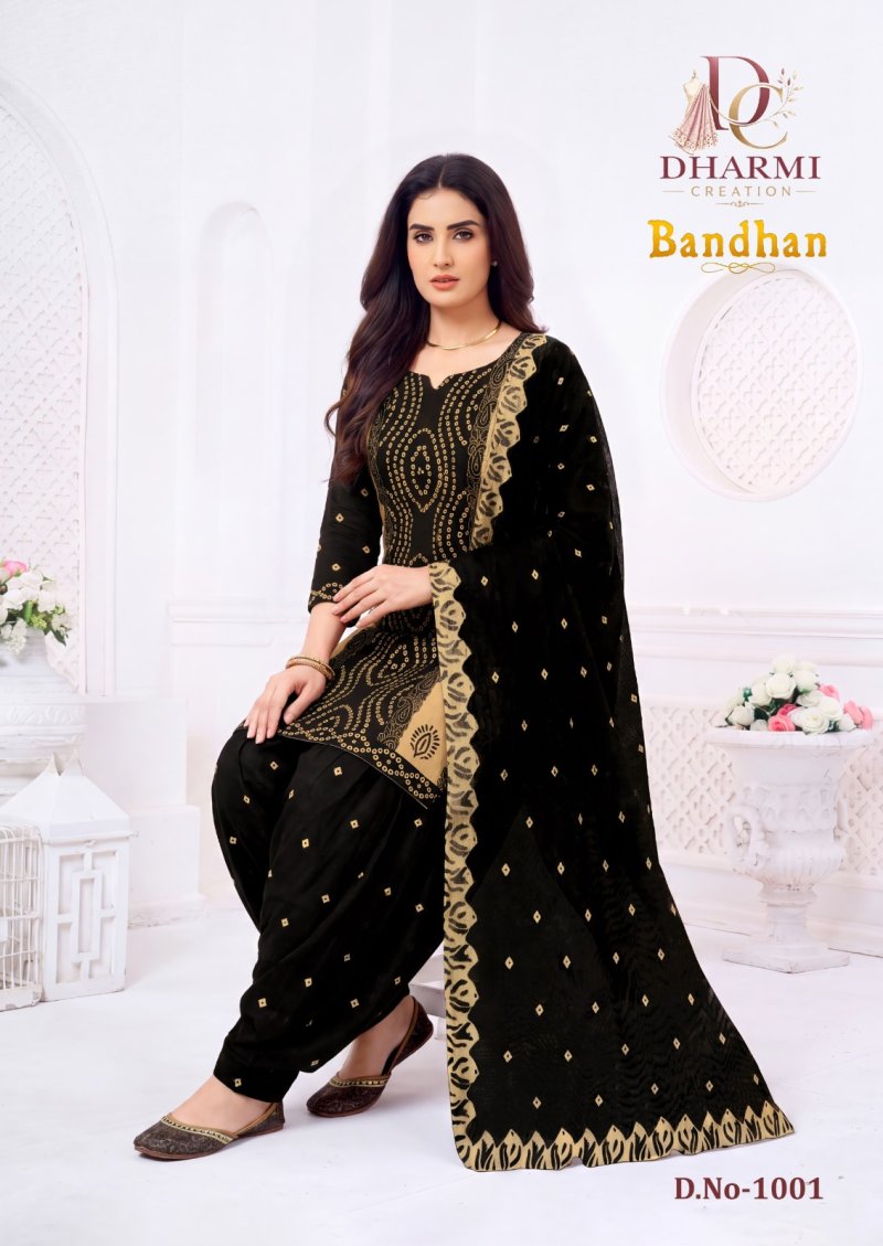 Bandhan Vol 1 By Dharmi Cotton Printed Dress Material 